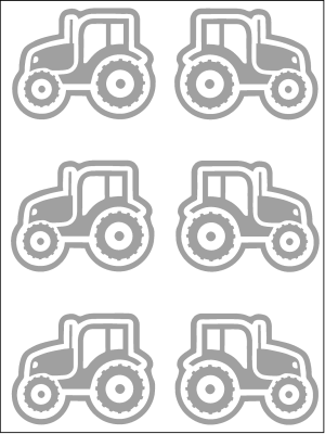 Reflexní nažehlovačka traktor (6ks)
